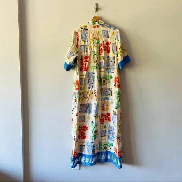 Hunter Bell Charlotte Printed Midi Dress Size S